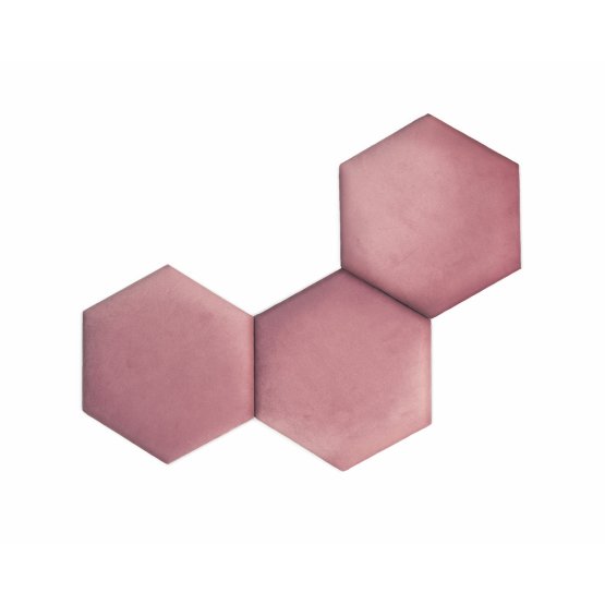 Panneau rembourré Hexagone - rose