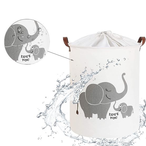 Panier à jouets - éléphants