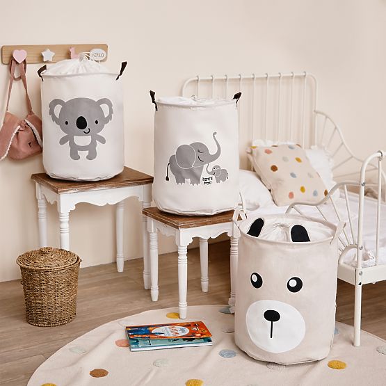 Panier à jouets - éléphants