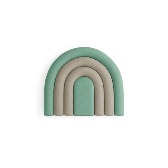 Panneau rembourré Arc-en-ciel - Menthe / Beige