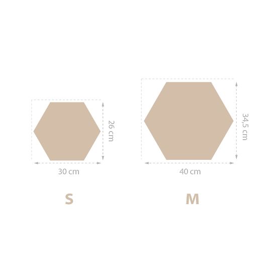 Panneau rembourré Hexagone - beige