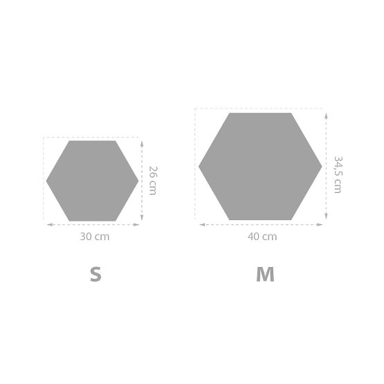 Panneau rembourré Hexagone - gris