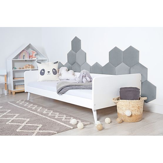 Panneau rembourré Hexagone - gris