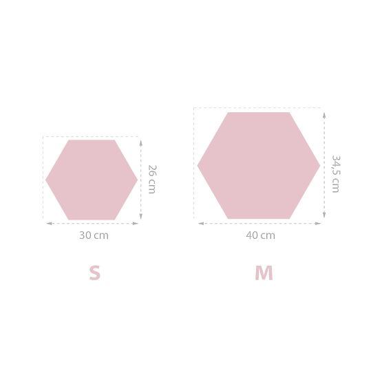 Panneau rembourré Hexagone - rose poudré