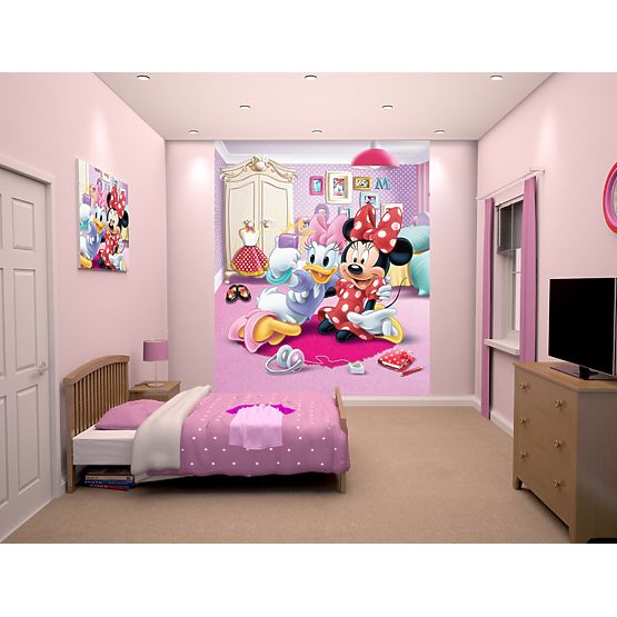 Papier peint photo à 8 pièces pour enfants - Minnie et Daisy