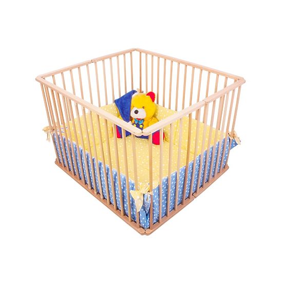 Parc/jeu couverture Zig-Zag crème