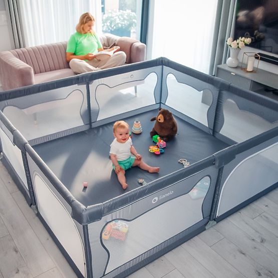 Parc pour enfants Willow XL - gris