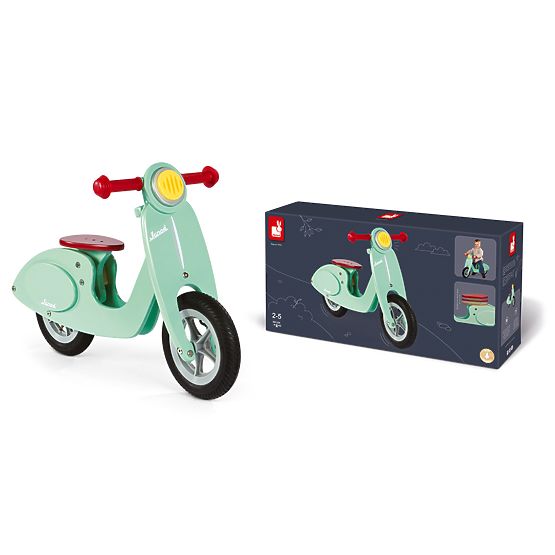 Pare-chocs en bois Janod Vespa menthe
