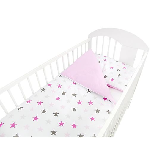 Parure de lit 135 x 100 cm Stars - rose