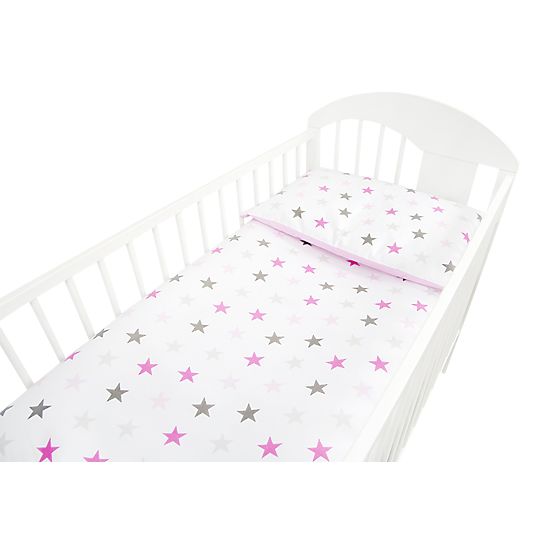 Parure de lit 135 x 100 cm Stars - rose