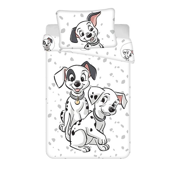 Parure de lit enfant 101 Dalmatiens bébé 100x135 cm + 40x60 cm