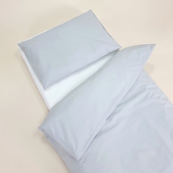 Parure de lit enfant en coton 120×90 cm - gris