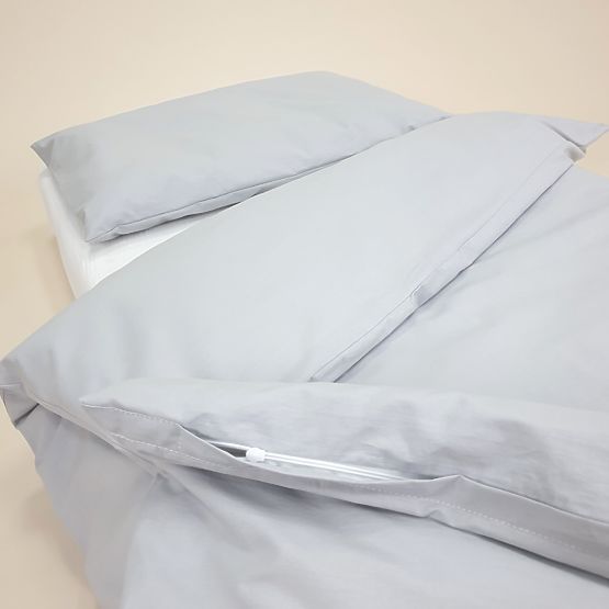 Parure de lit enfant en coton 120×90 cm - gris