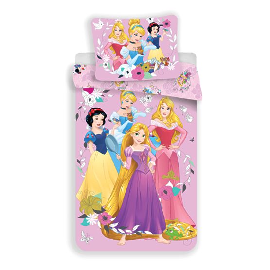 Parure de lit pour enfants Princesses 140x200 cm + 70x90 cm
