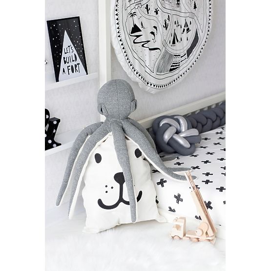 Calmar en peluche - gris