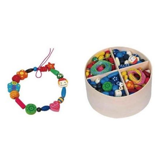Perles en bois - grand ensemble