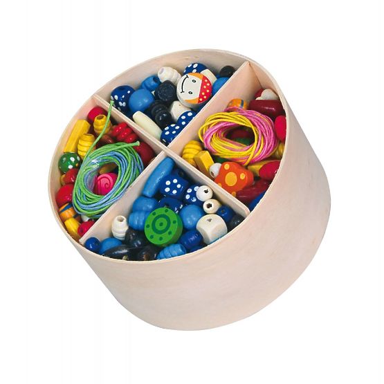 Perles en bois - grand ensemble