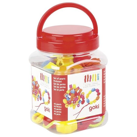 Perles à enfiler en bocal 45 pièces