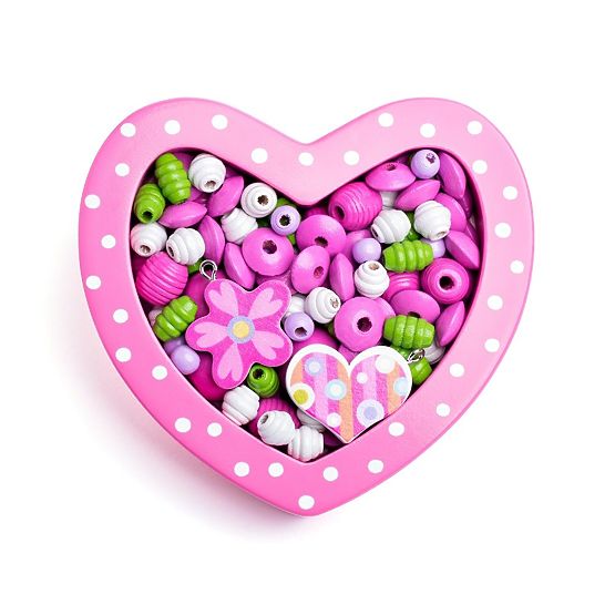 Perles à enfiler ensemble Cœur