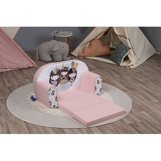Canapé enfant Petits Indiens - rose