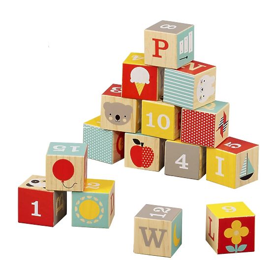 Petit Collage Blocs en Bois ABC