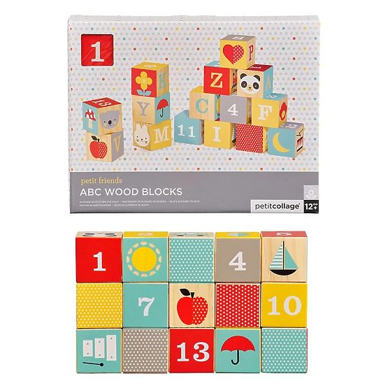 Petit Collage Blocs en Bois ABC