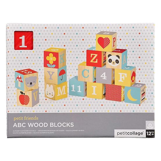 Petit Collage Blocs en Bois ABC