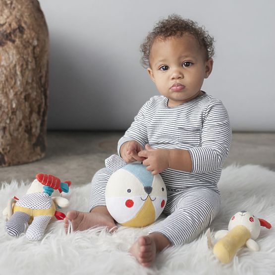 Petit Collage Hochet ours en peluche