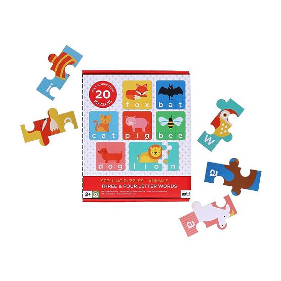 Petit Collage Mon premier puzzle d'orthographe avec des animaux