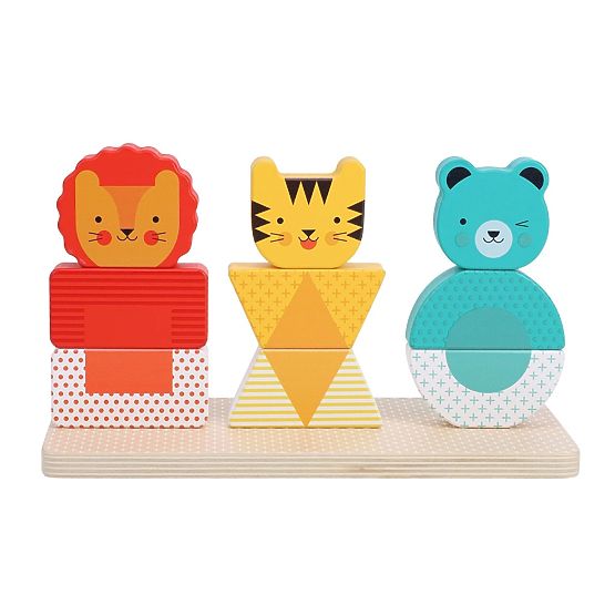 Petit Collage Puzzle en Bois à Assembler Lion, Tigre et Ours