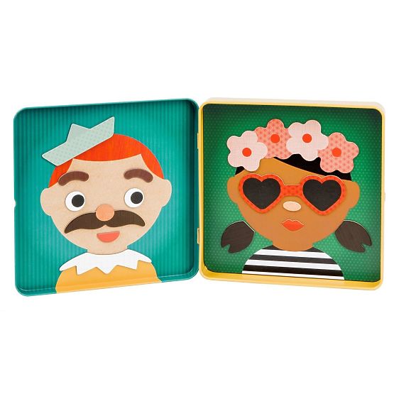 Petit Collage Puzzle magnétique Visages heureux