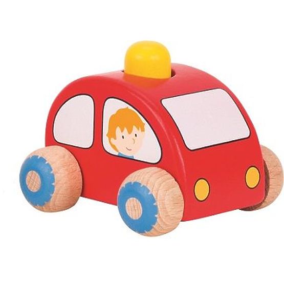 Petite voiture rouge avec klaxon