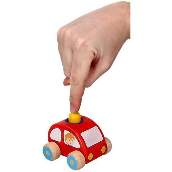 Petite voiture rouge avec klaxon