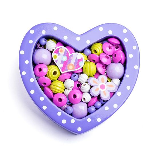 Petites perles cœur violet