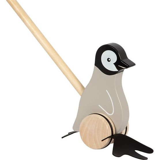 Pingouin à pousser sur bâton