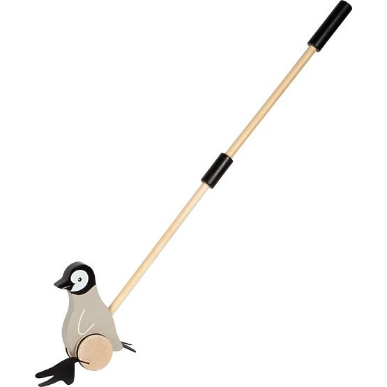 Pingouin à pousser sur bâton