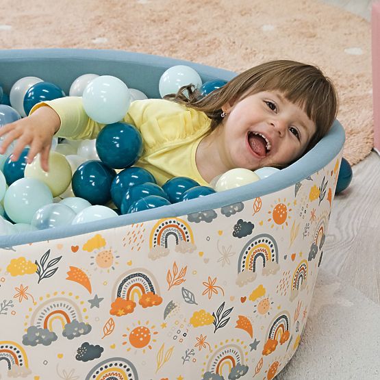 Piscine à balles sèche Rainbow + 200 balles