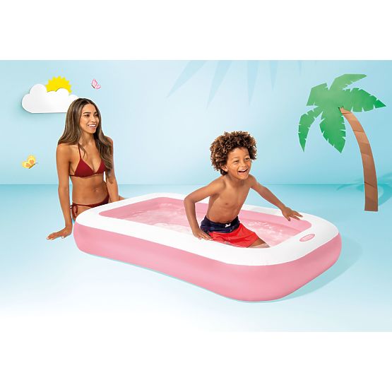 Piscine enfant rectangulaire - 166 x 100 cm / rose
