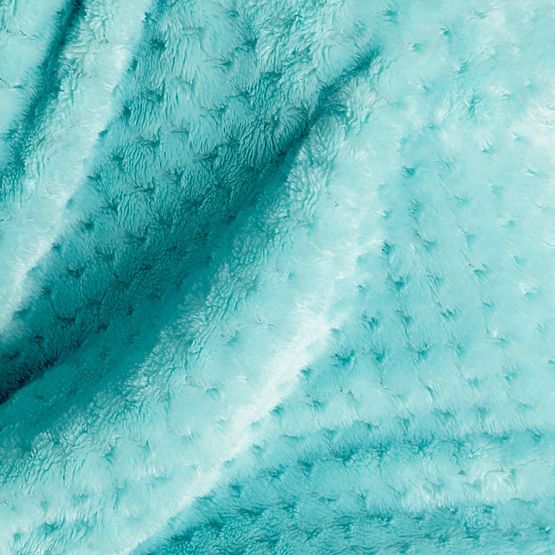 Plaid SHLEEPY couleur turquoise jacquard gaufré style classique 130x180