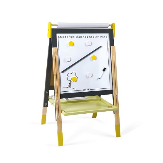 Tableau blanc Janod double face debout - hauteur réglable