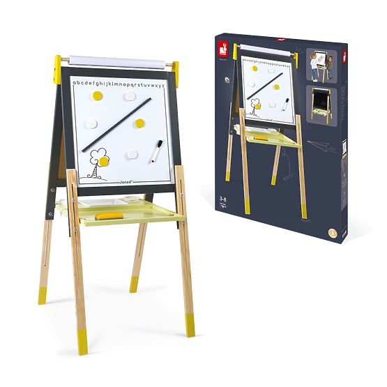Tableau blanc Janod double face debout - hauteur réglable