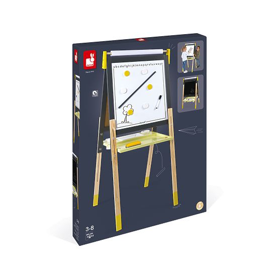 Tableau blanc Janod double face debout - hauteur réglable