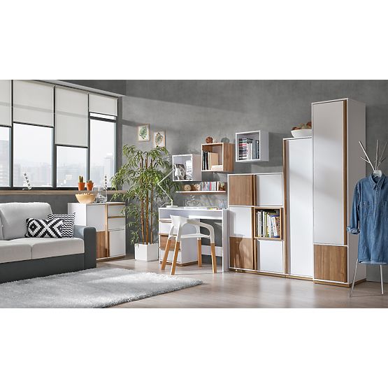 Police čtverec Evado - bílá