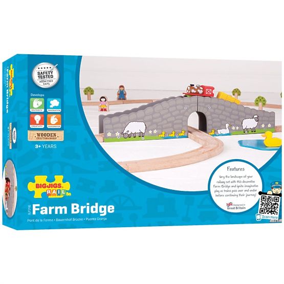 Pont Bigjigs Rail Farm avec tunnel