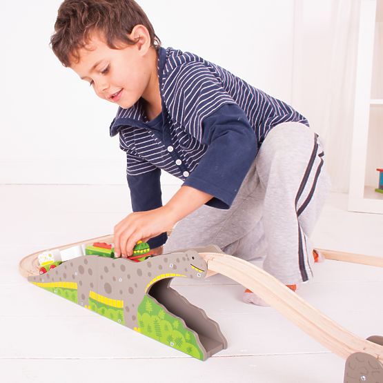 Pont de dinosaures sur rail Bigjigs
