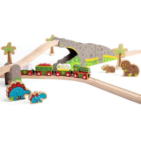 Pont de dinosaures sur rail Bigjigs