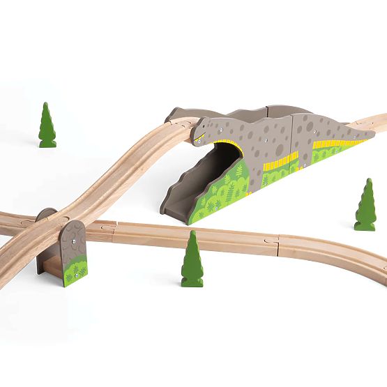 Pont de dinosaures sur rail Bigjigs