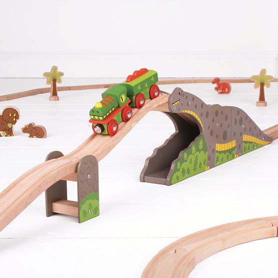 Pont de dinosaures sur rail Bigjigs