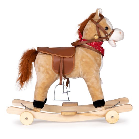 Cheval à bascule 2 en 1 beige