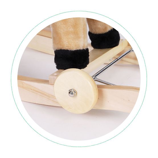 Cheval à bascule 2 en 1 beige